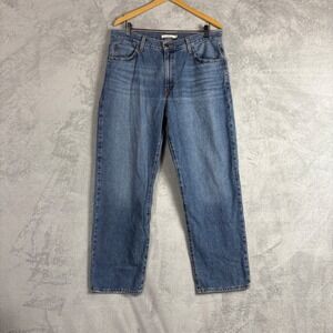 Levi's 94 Baggy Jeans Womens 32 Blue Medium Wash Straight Leg Cotton A3510-0037